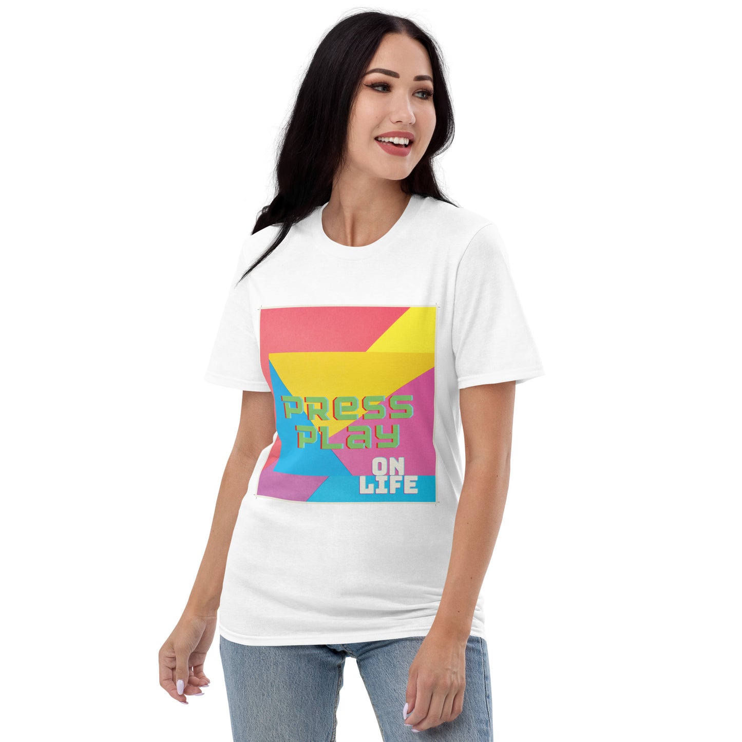 "Press Play on Life" - Inspirational Unisex T-Shirt